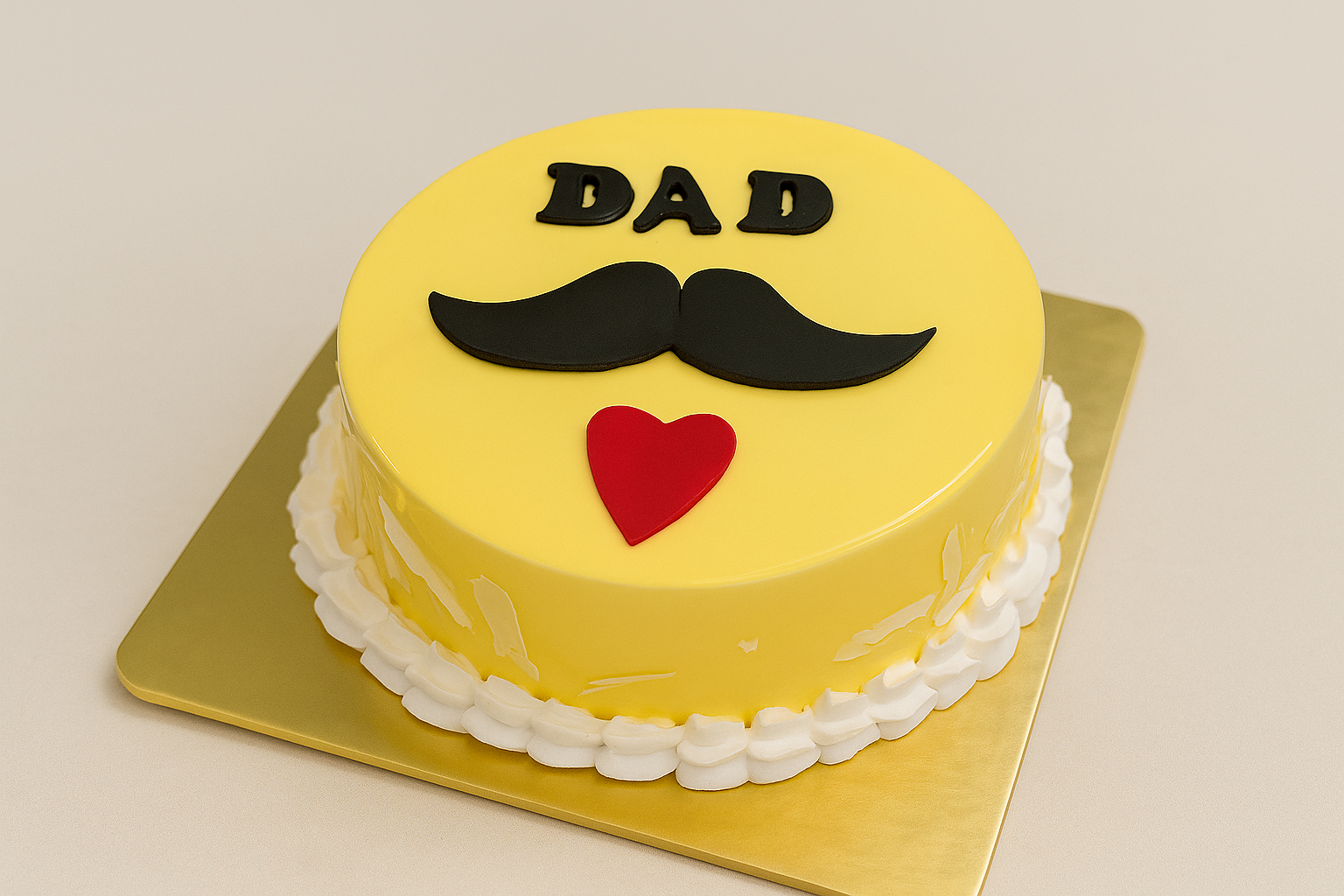Mango Father's Day Mustache Cake